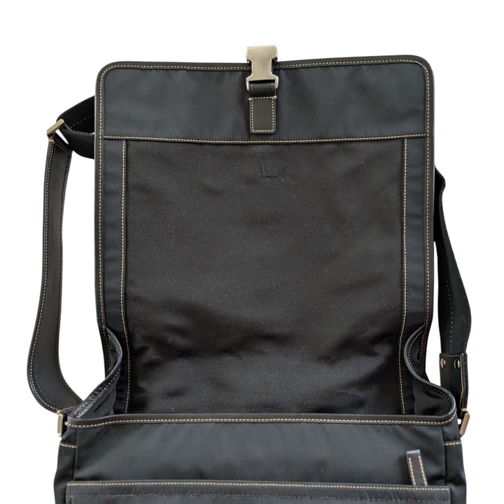 Vintage Coach Nylon and Leather Messenger Bag