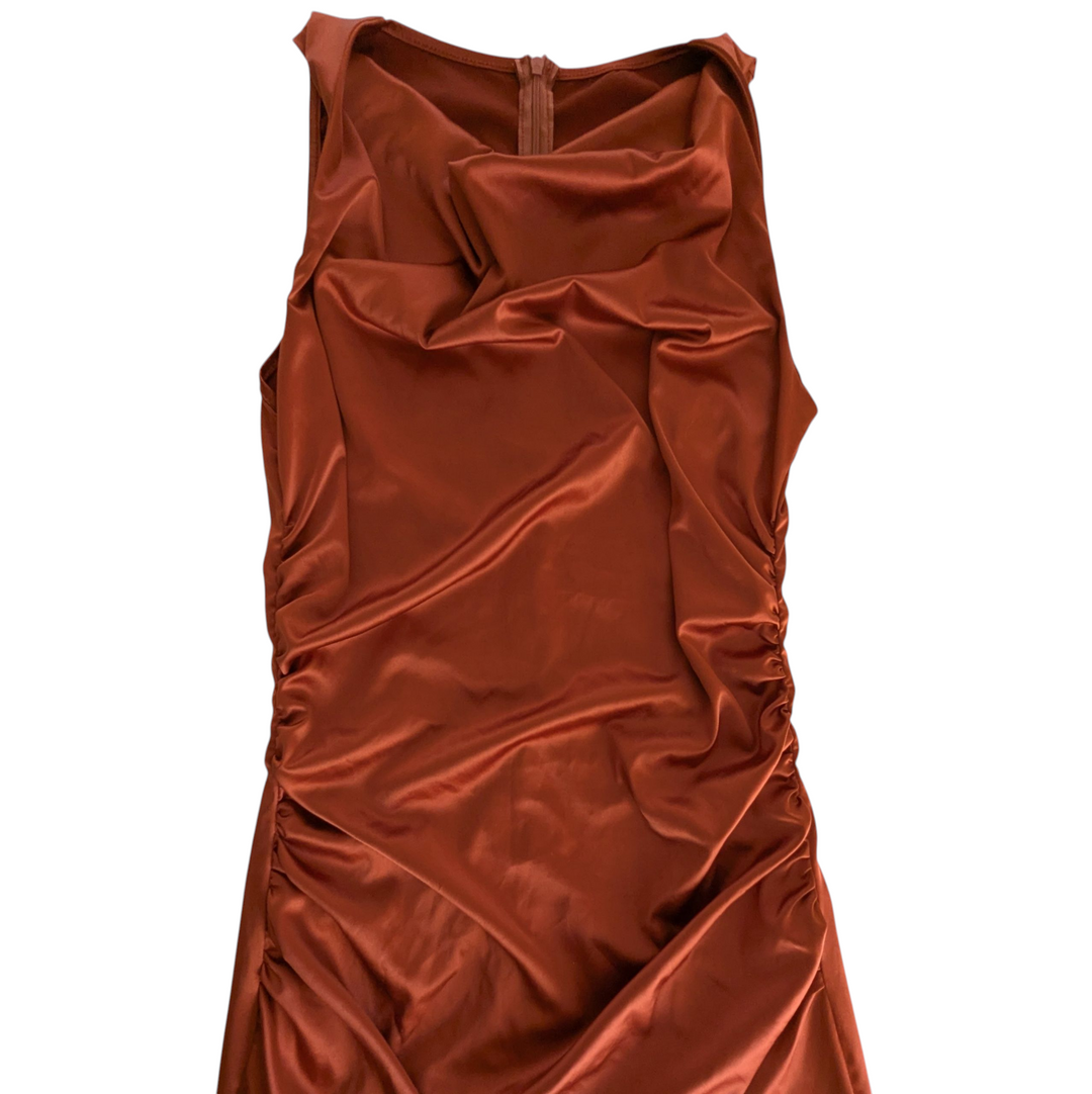 Rust Satin Gown Size Small