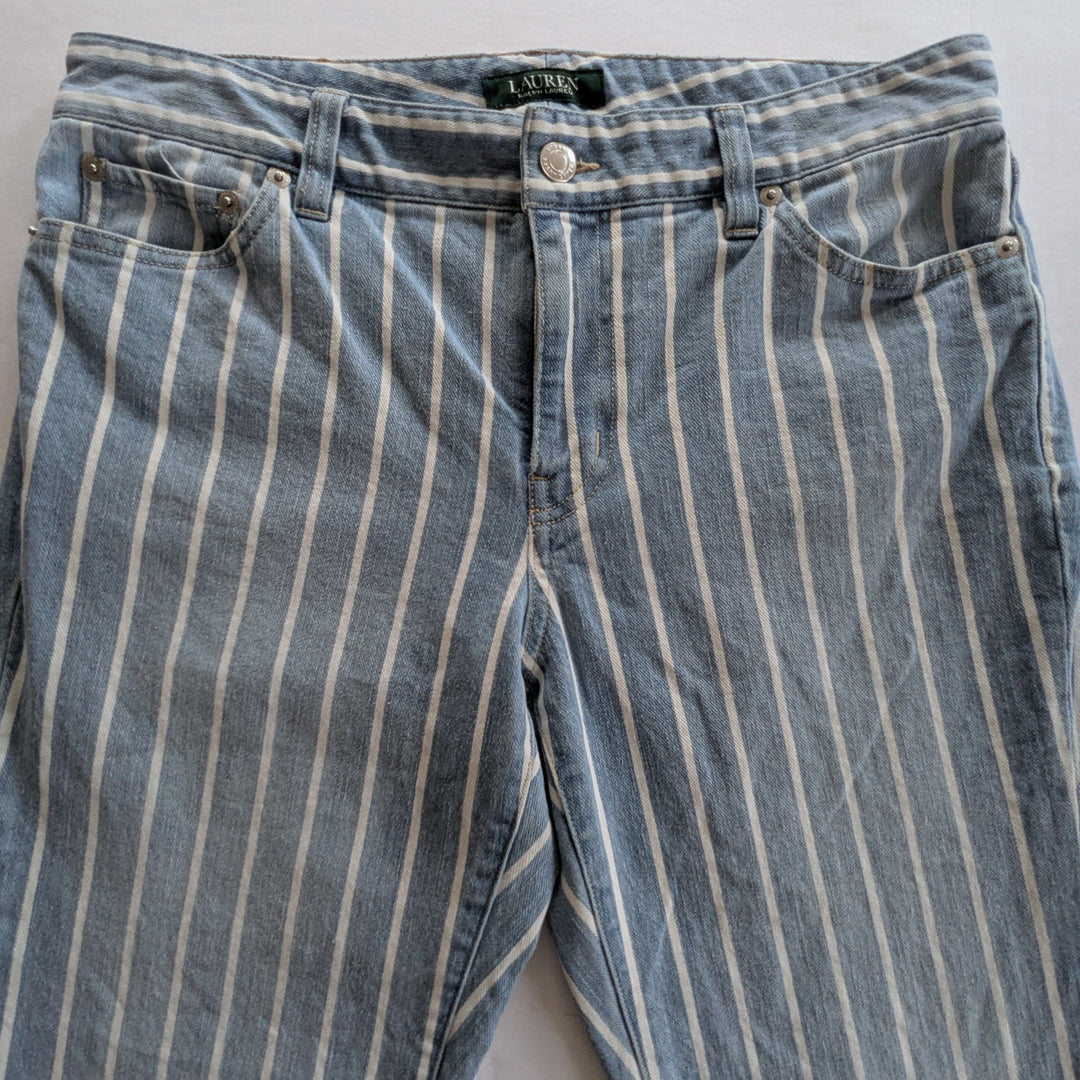 Lauren Ralph Lauren Striped Jeans Size 8