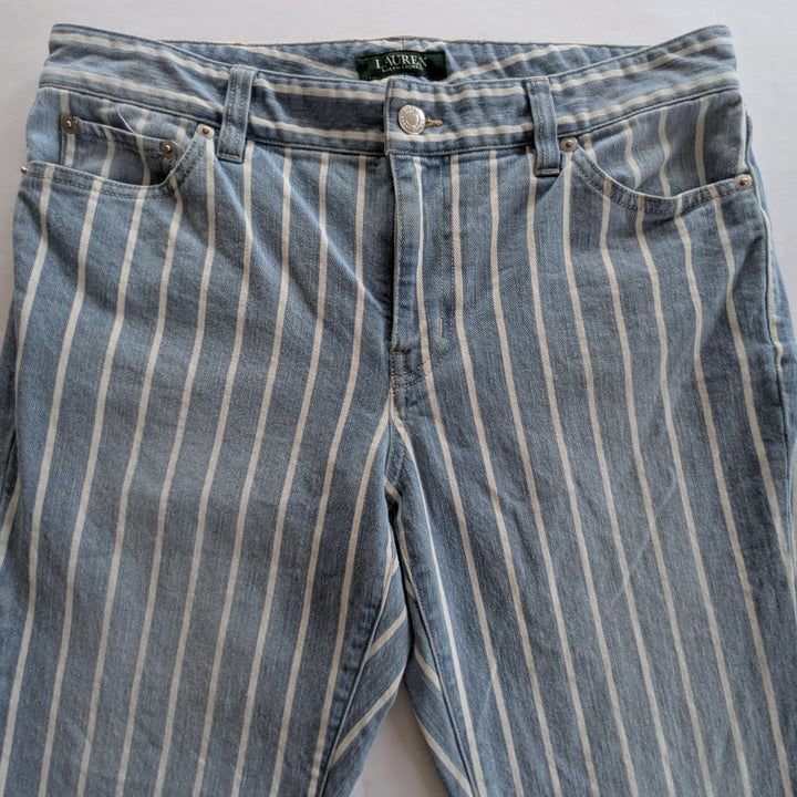Lauren Ralph Lauren Striped Jeans Size 8