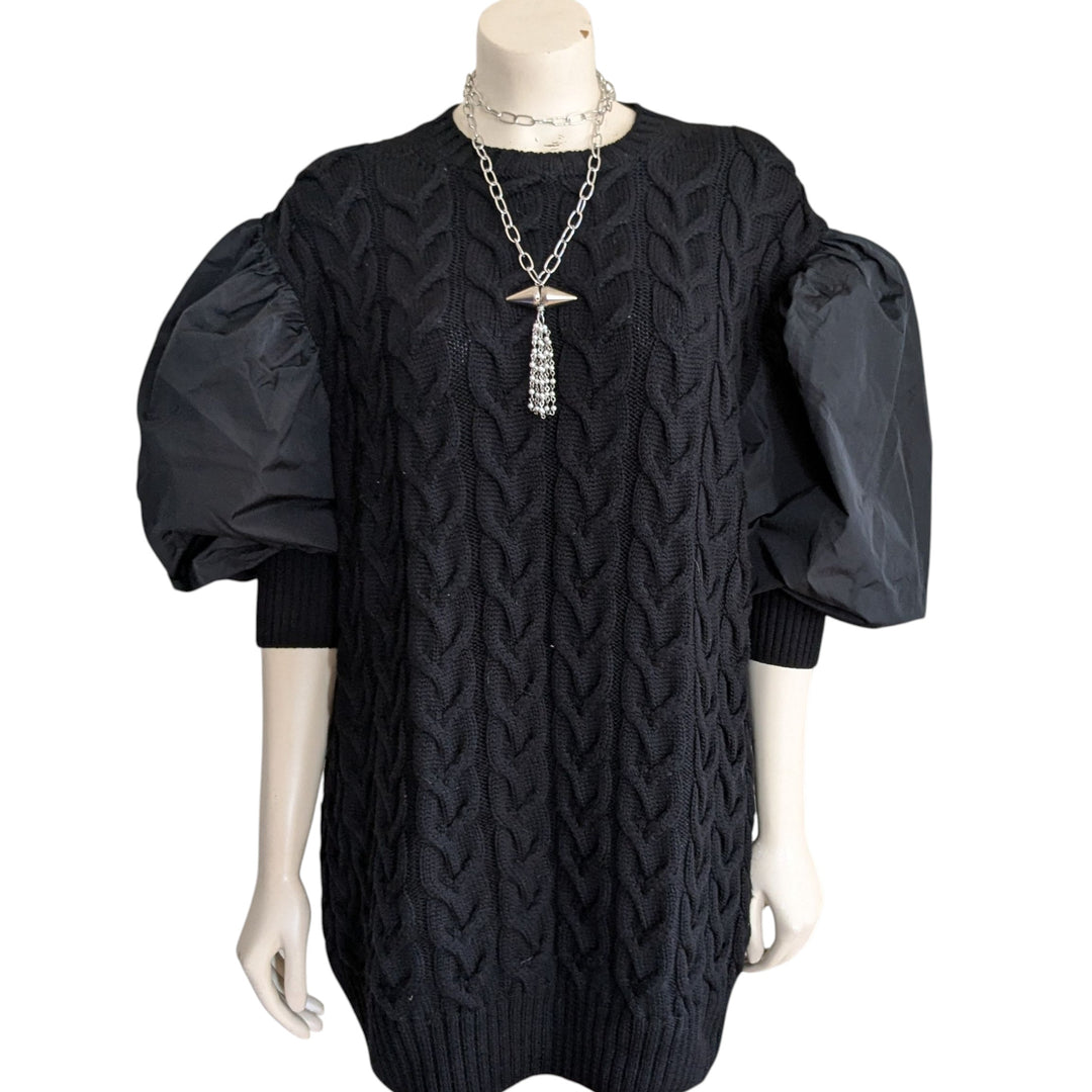 MaxMara Ancella Balloon Sleeve Knit Dress Size Medium