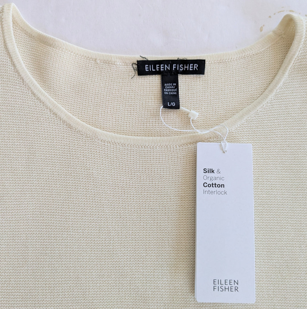 Eileen Fisher Roundneck Boxy Sweater Size Large NWT