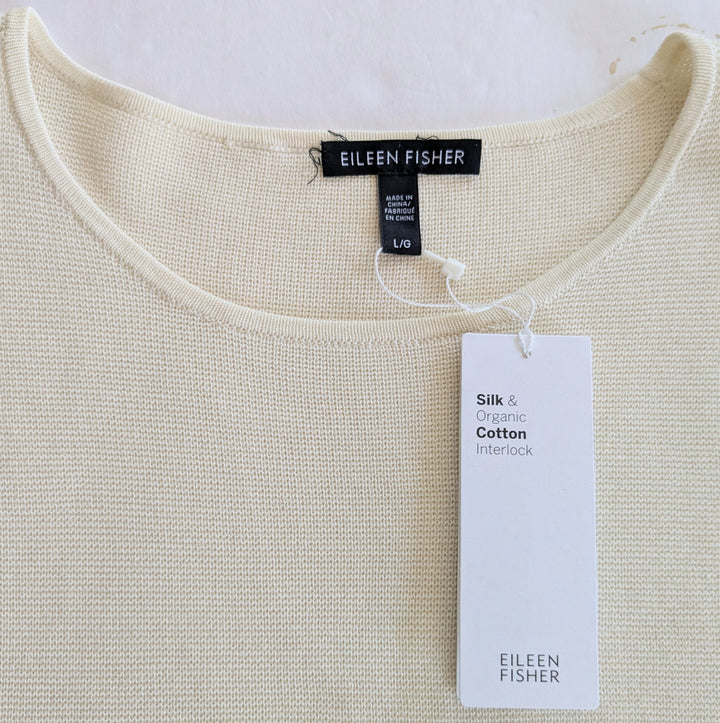 Eileen Fisher Roundneck Boxy Sweater Size Large NWT