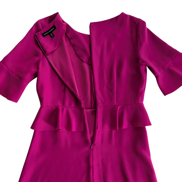 Banana Republic Flounce Peplum Dress Size 2P