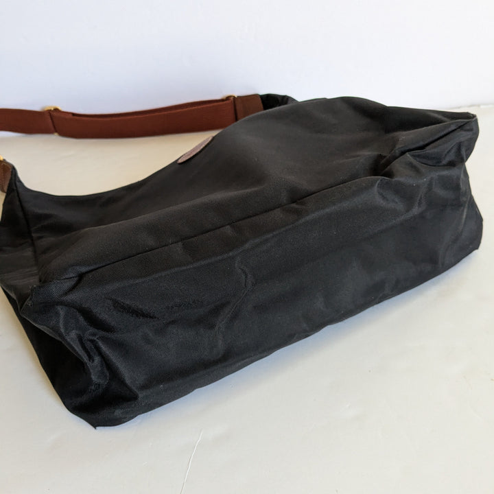 Longchamp Black Nylon Hobo Bag