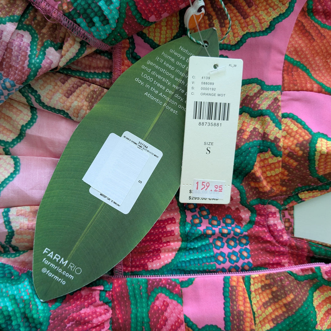 FARM Rio Tiered Midi Dress Size Small NWT