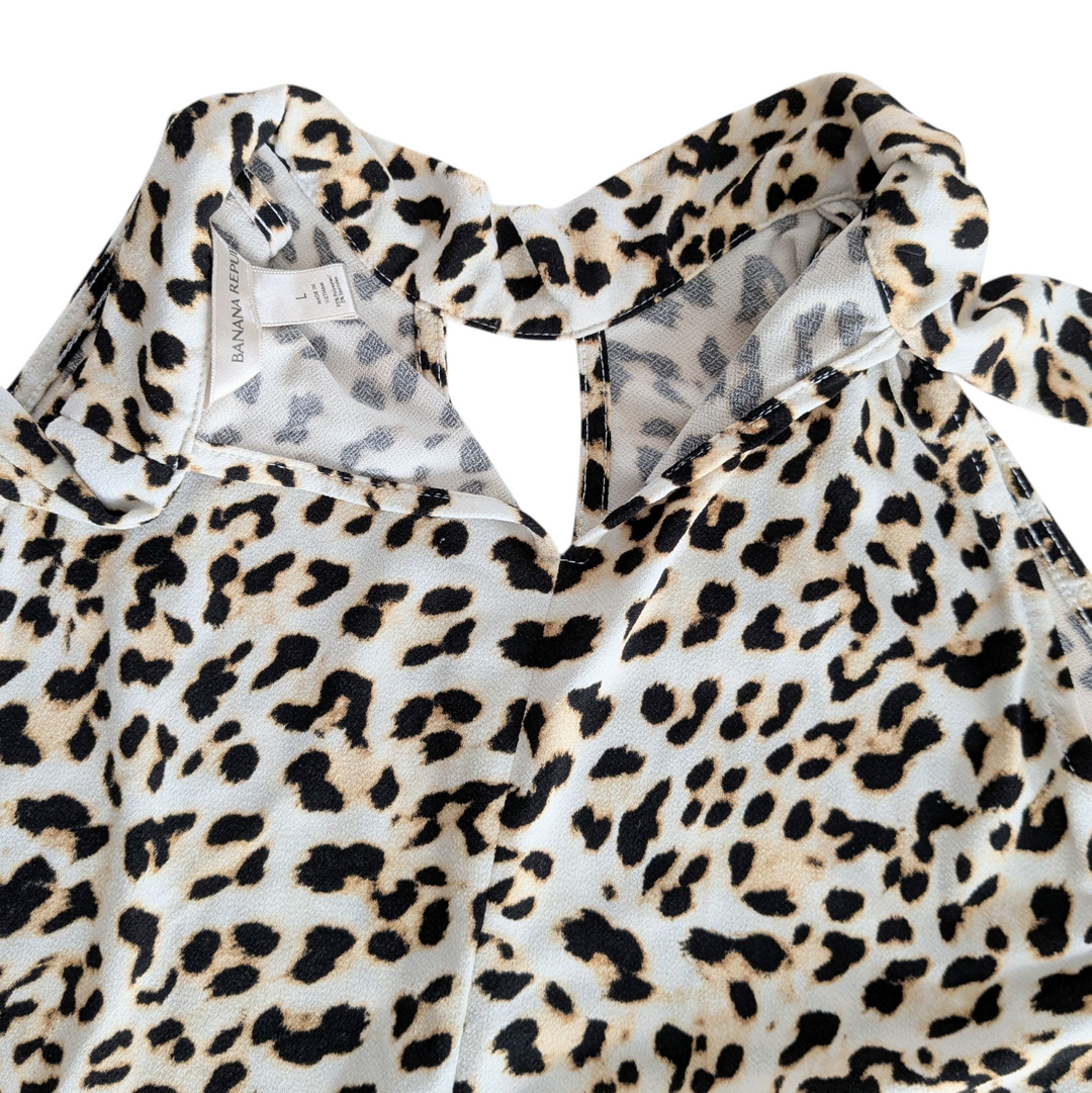Banana Republic Animal Print Top Size Large