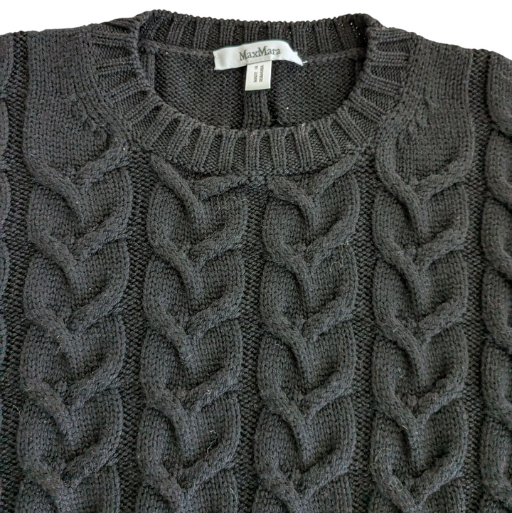 MaxMara Ancella Balloon Sleeve Knit Dress Size Medium