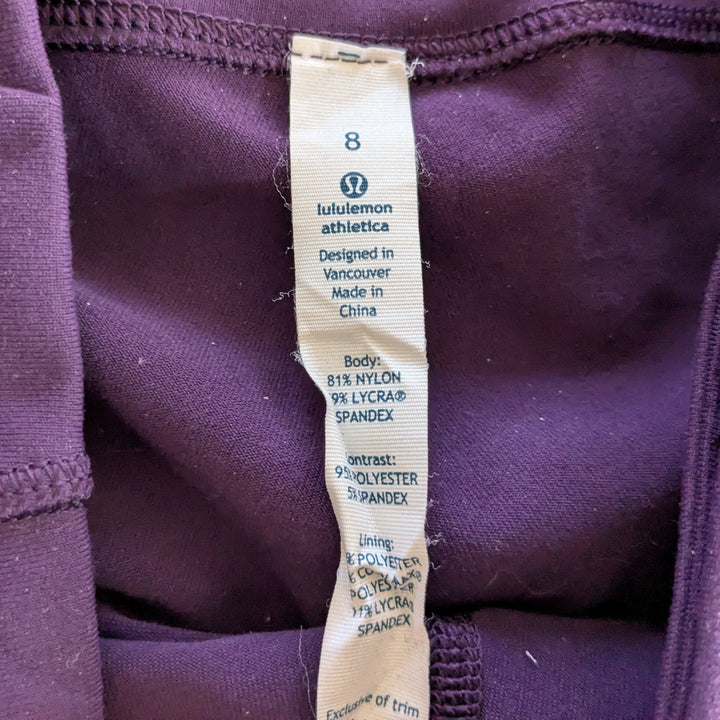 Lululemon Ruched Leggings Purple Size 8