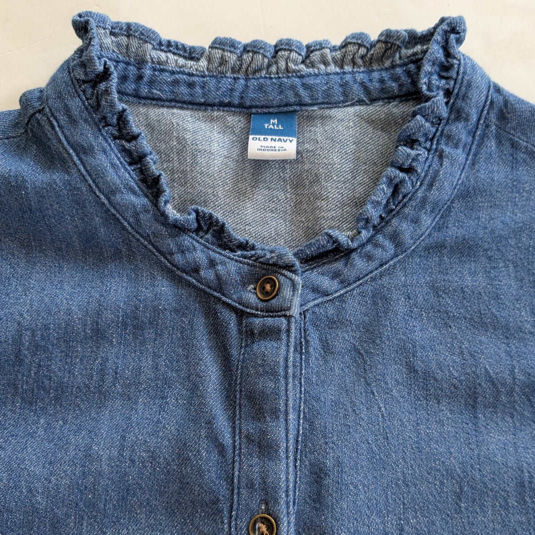Old Navy Denim Shirt Size Medium Tall