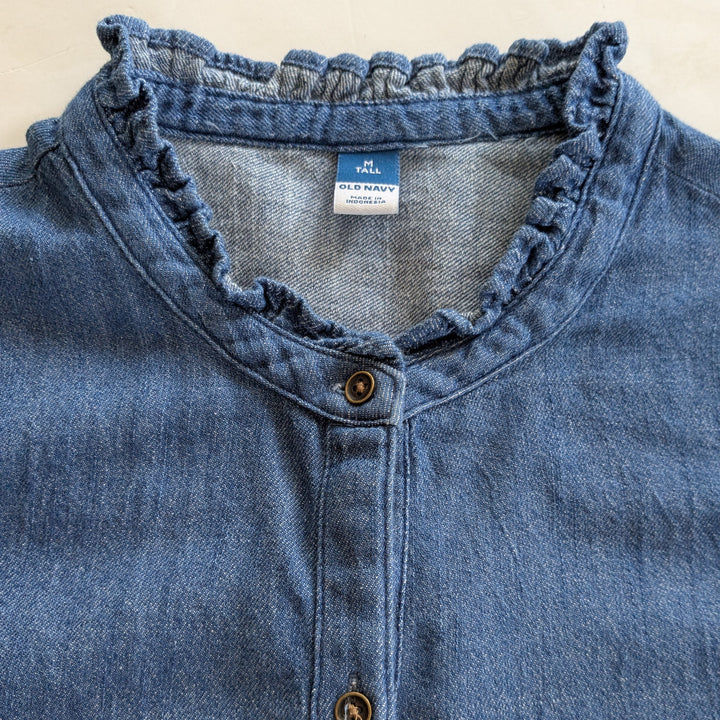 Old Navy Denim Shirt Size Medium Tall