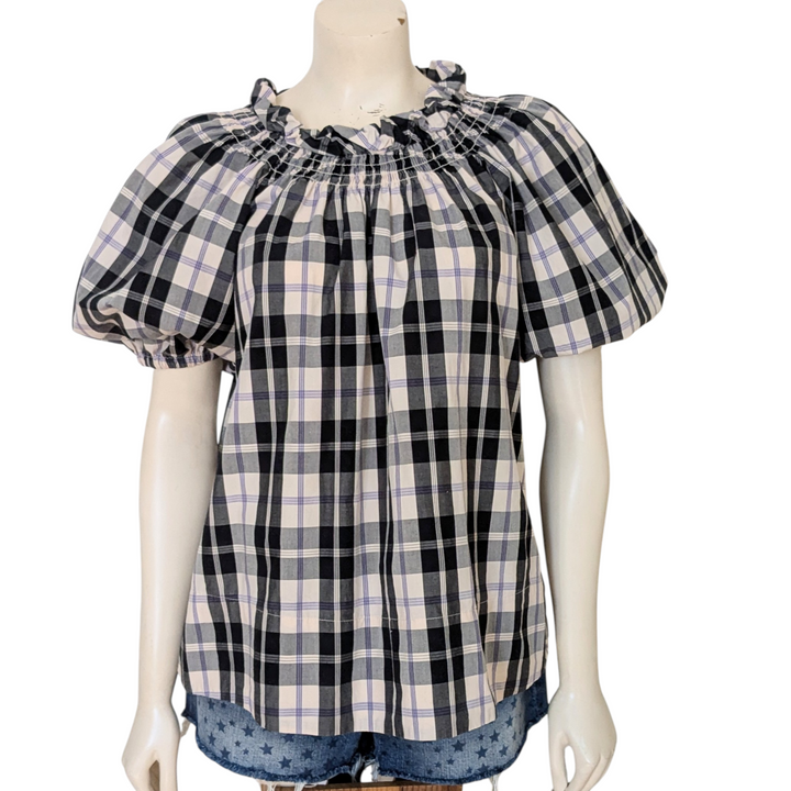 J. Crew Puffed Sleeve Top Size Small