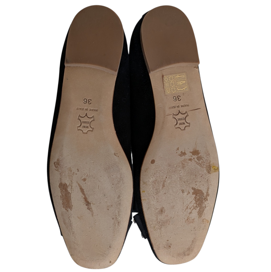 Sermoneta Gloves Suede Ballet Flats Size 36
