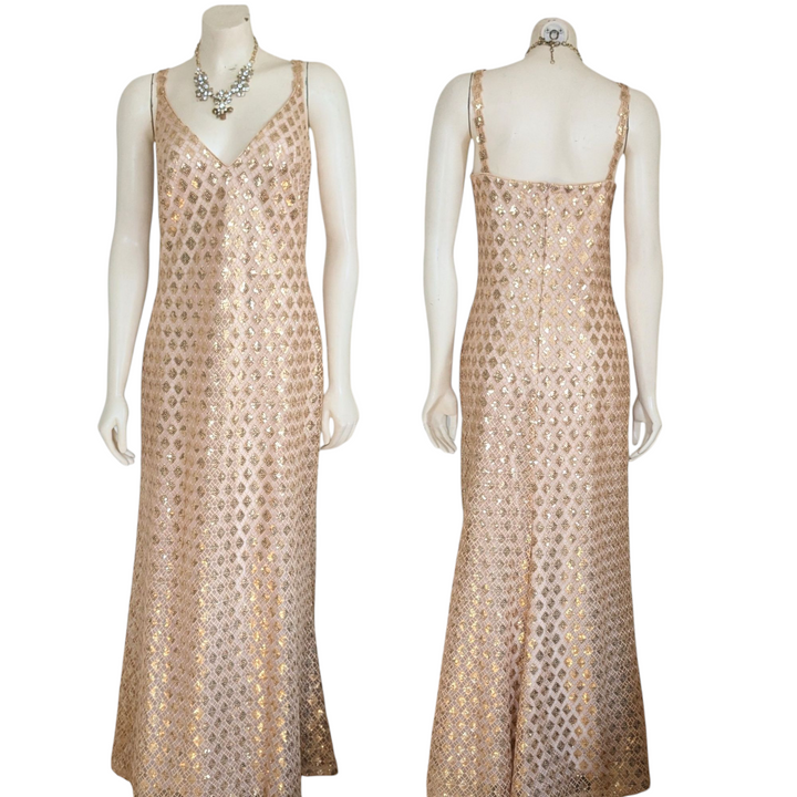 Tadashi Shoji Annabelle Sequin Slip Dress Size 10
