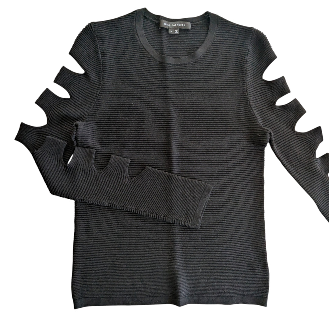 Skull Cashmere Ribbed Knit Sweater Size Medium