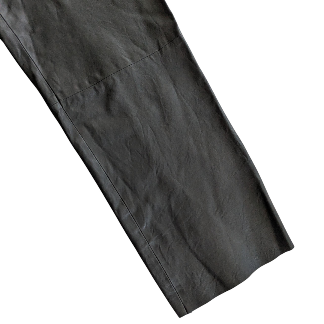 COS Cropped Pants in Black Leather Size 8