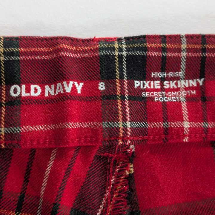 Old Navy Plaid Pixie Cropped Pants Size Small
