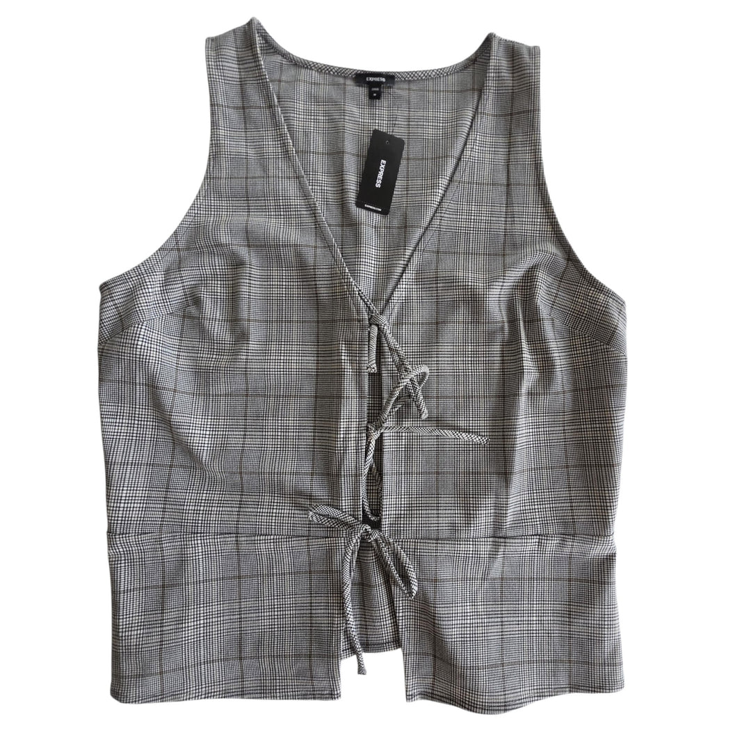 Express Plaid Vest Size Medium