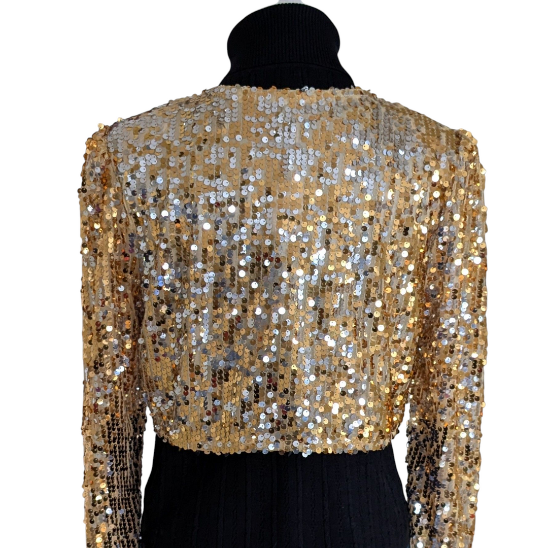 Gold Sequin Bolero Jacket