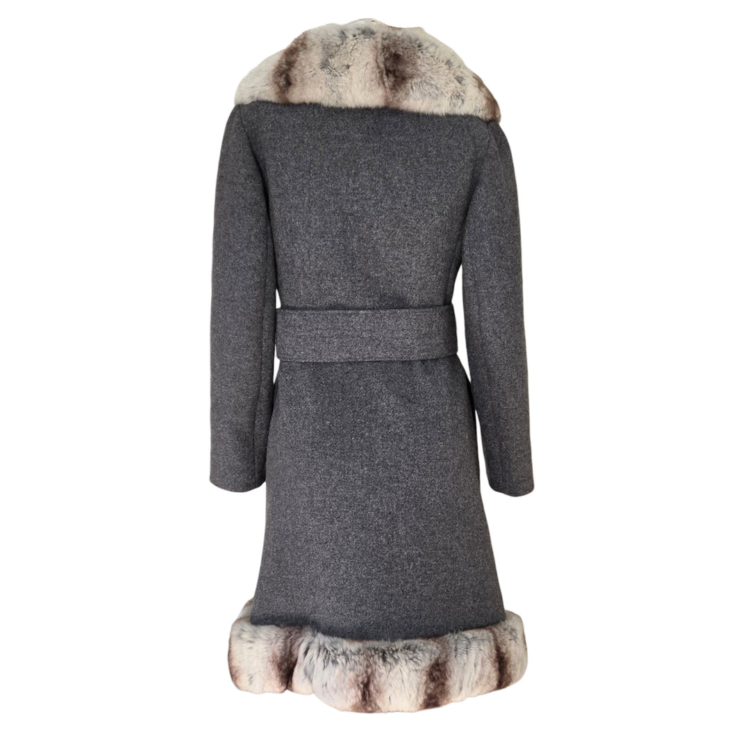 Youthcraft Vintage Wool Coat with Fur Trim Size XS