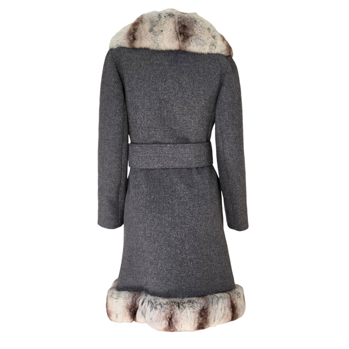 Youthcraft Vintage Wool Coat with Fur Trim Size XS