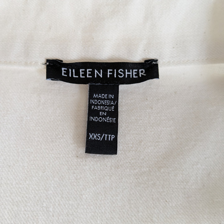 Eileen Fisher Undyed Denim Utility Jacket Size XXS