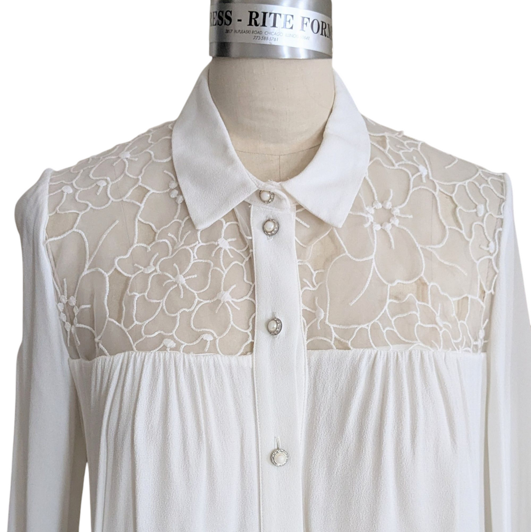 Paul & Joe Paris White Blouse Size 4