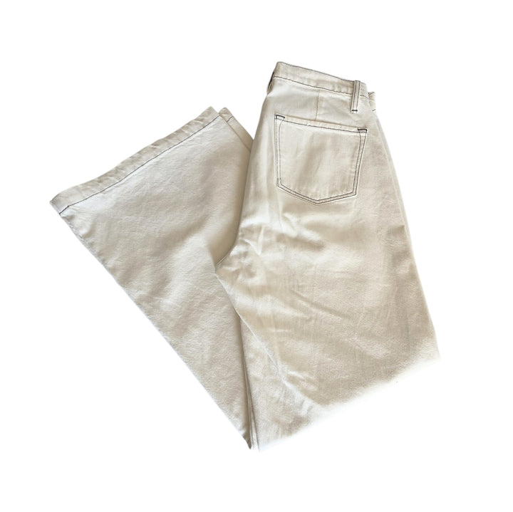 Frame White Le Baggy Palazzo Jeans Size 27