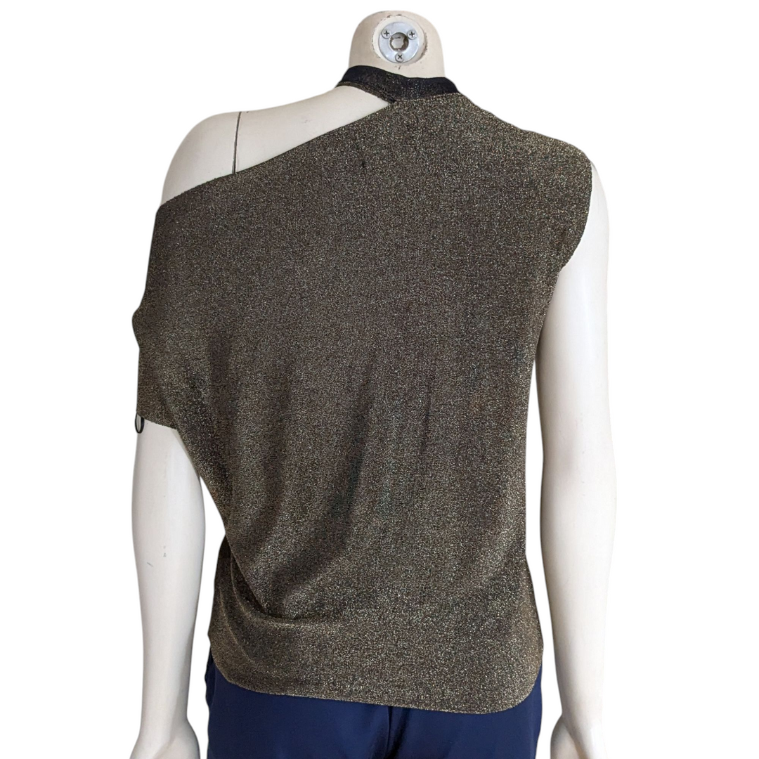 R+A Axel Gold Knit Top Size Medium