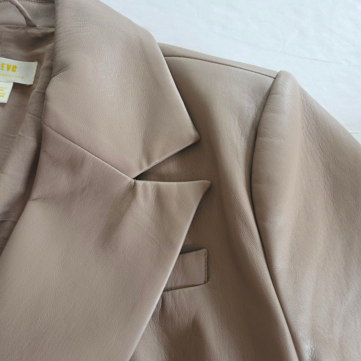Anthropologie Maeve Faux Leather Blazer Size 12
