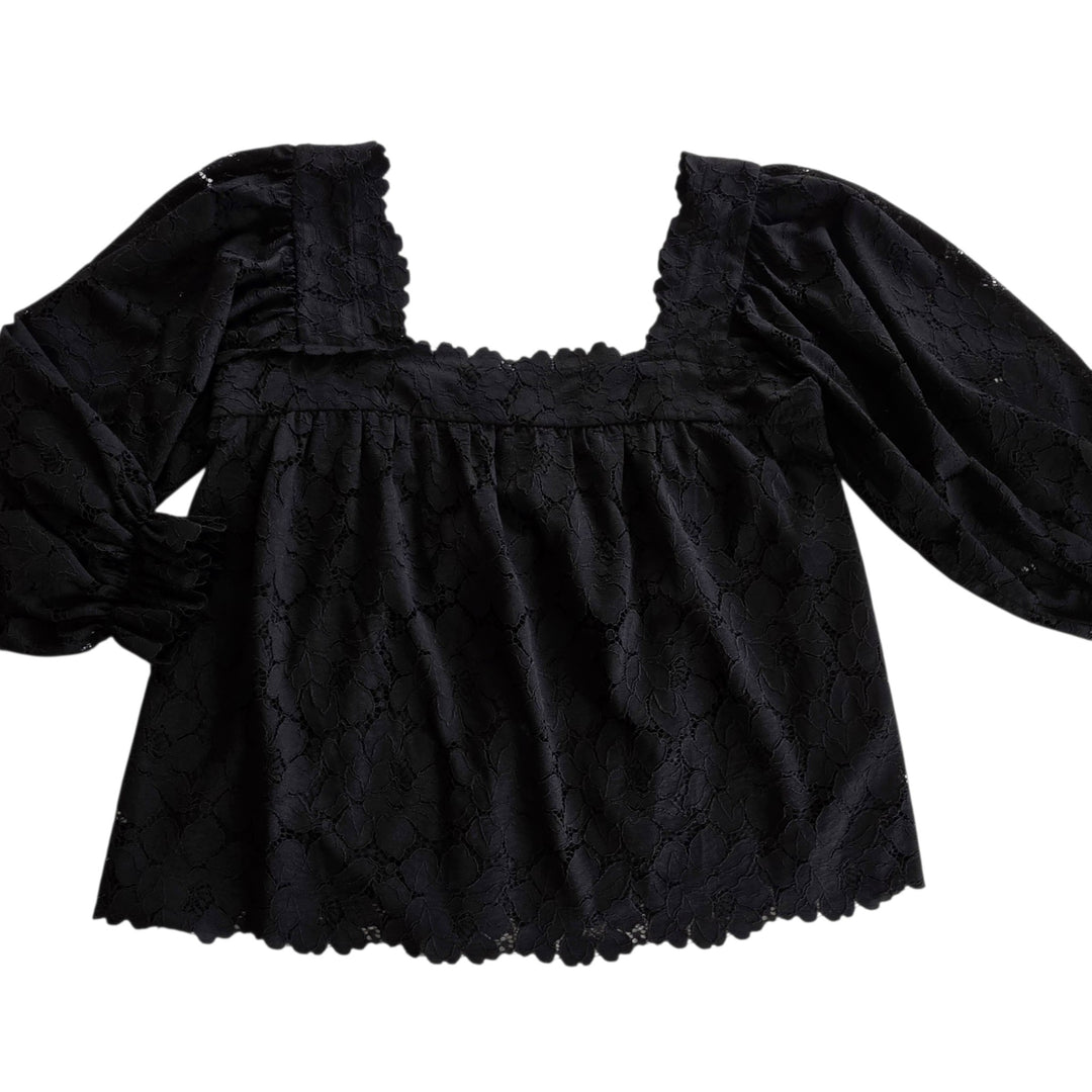 Loeffler Randall Black Lace Top Size Medium
