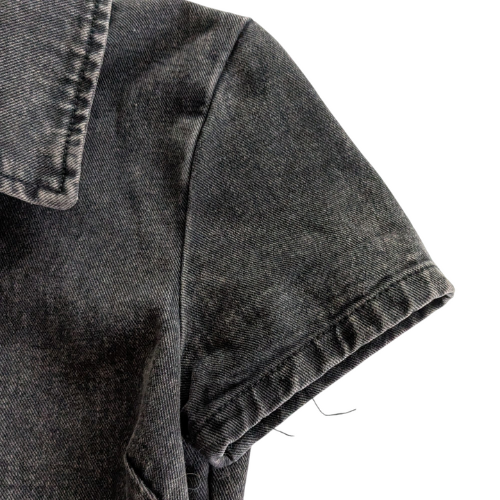 White Fox Black Denim Dress Size Medium