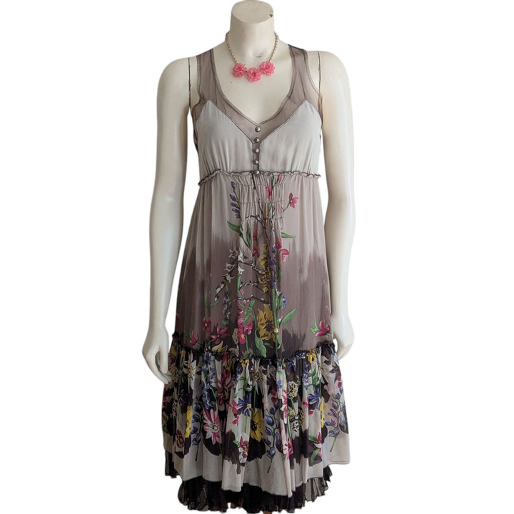 BCBG Sleeveless Silk Dress Size Small