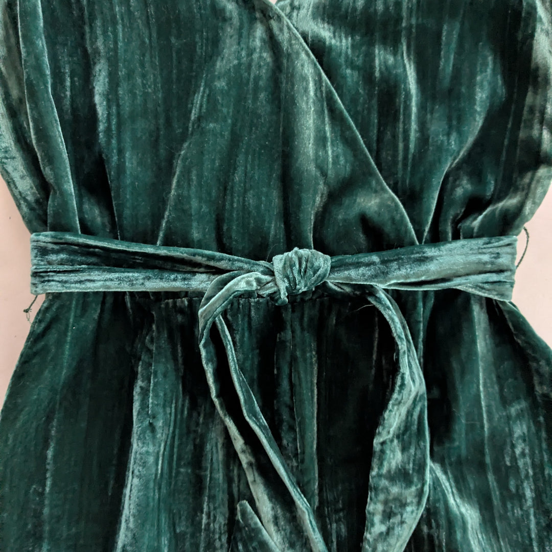 BB Dakota Green Velvet Jumpsuit Size 2