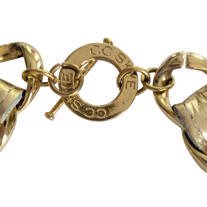 CC Skye Leather and Gold Necklace