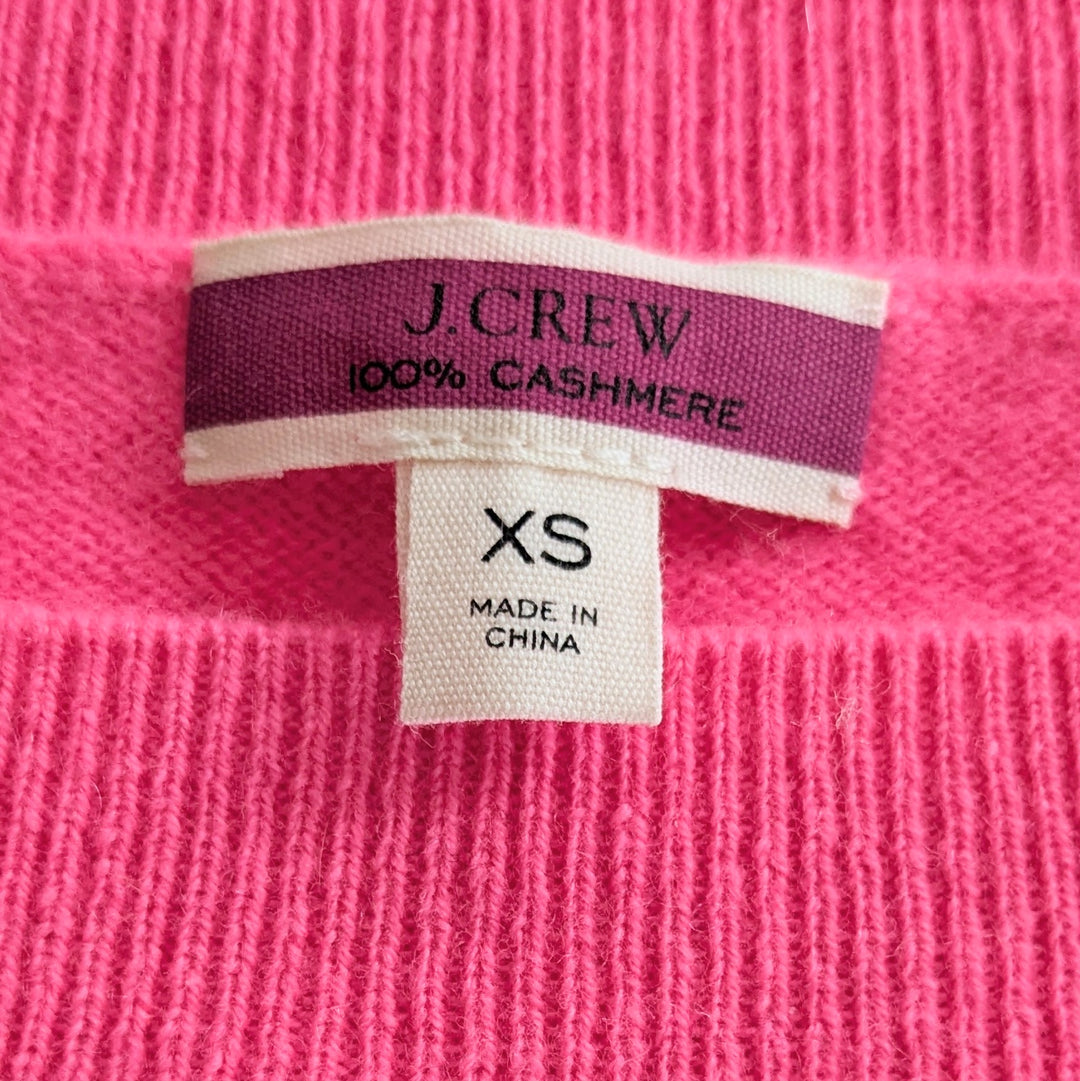 J. Crew Neon Pink Cashmere Sweater Size XS