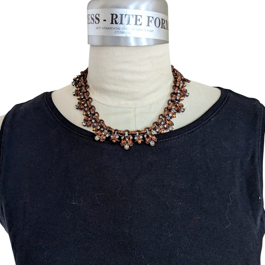 Beaded Copper Collar Necklace