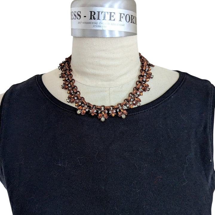 Beaded Copper Collar Necklace