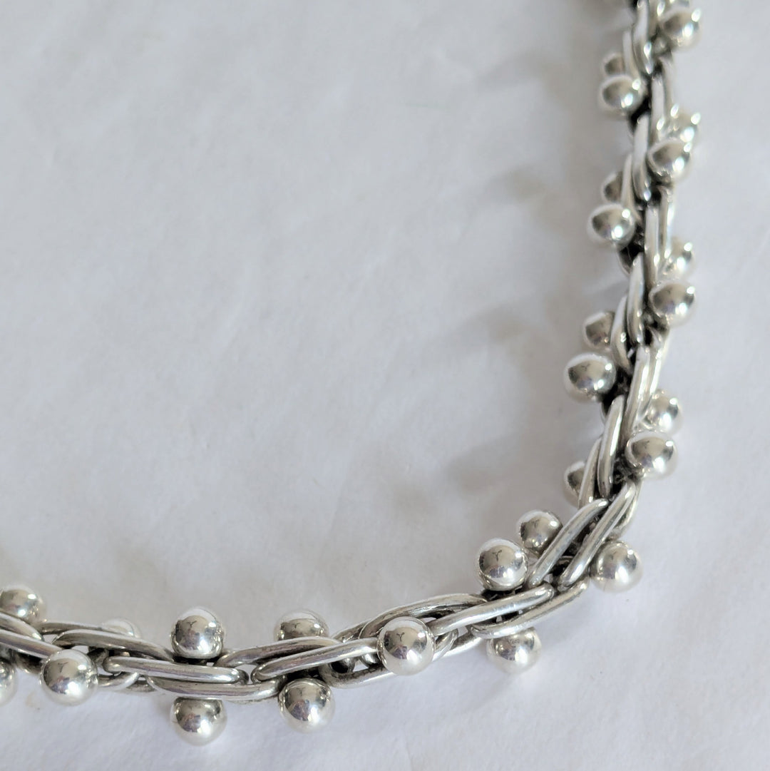 Taxco Mexican Sterling Vintage Peppercorn Necklace