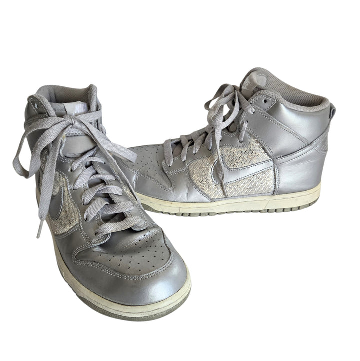 Nike High Dunk Metallic Glitter Sneakers Size 40.5