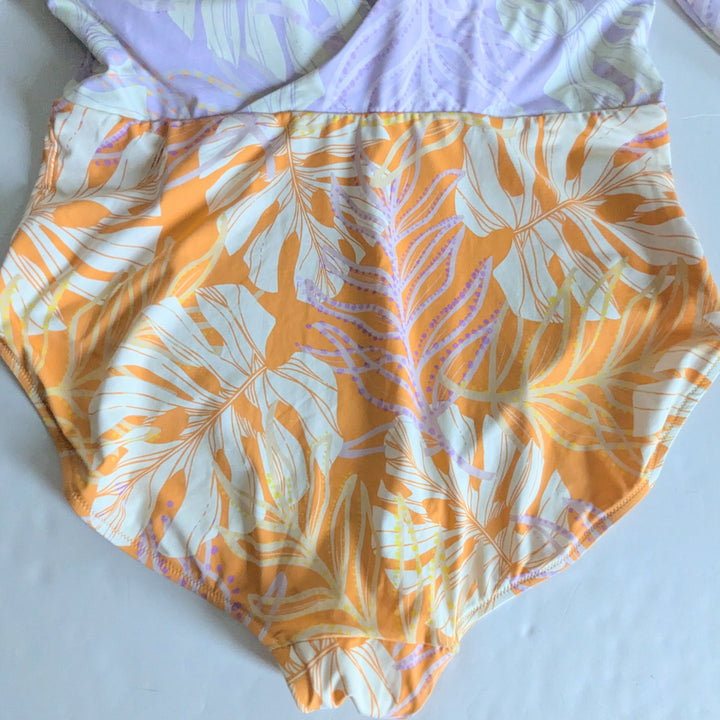 Calia Palms Lavender Long Sleeve Swimsuit Size 16 NWT