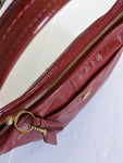 Coach Red Patent Leather Hobo Bag