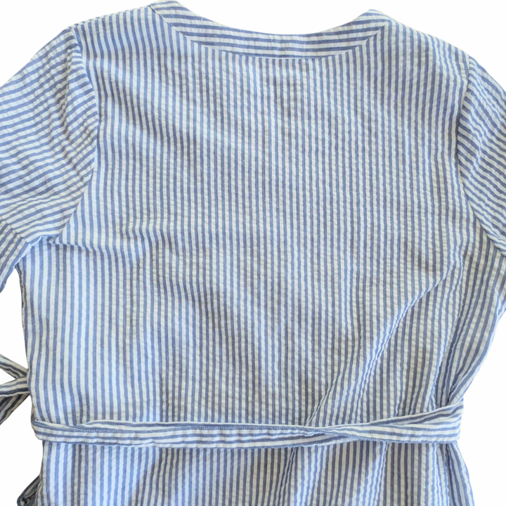 Vineyard Vines Seersucker Wrap Dress Size 14