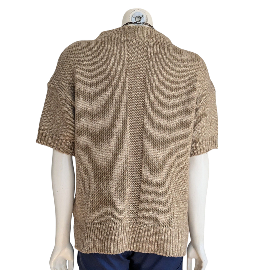 Club Monaco Metallic Gold Sweater Size Medium