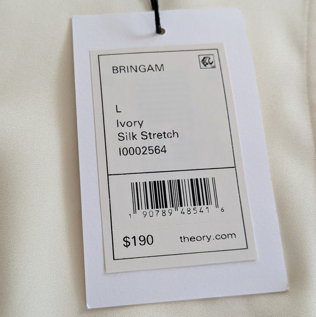 Theory Bringam Silk Stretch Shell Size Large NWT