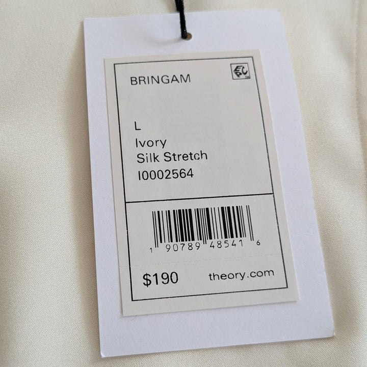 Theory Bringam Silk Stretch Shell Size Large NWT