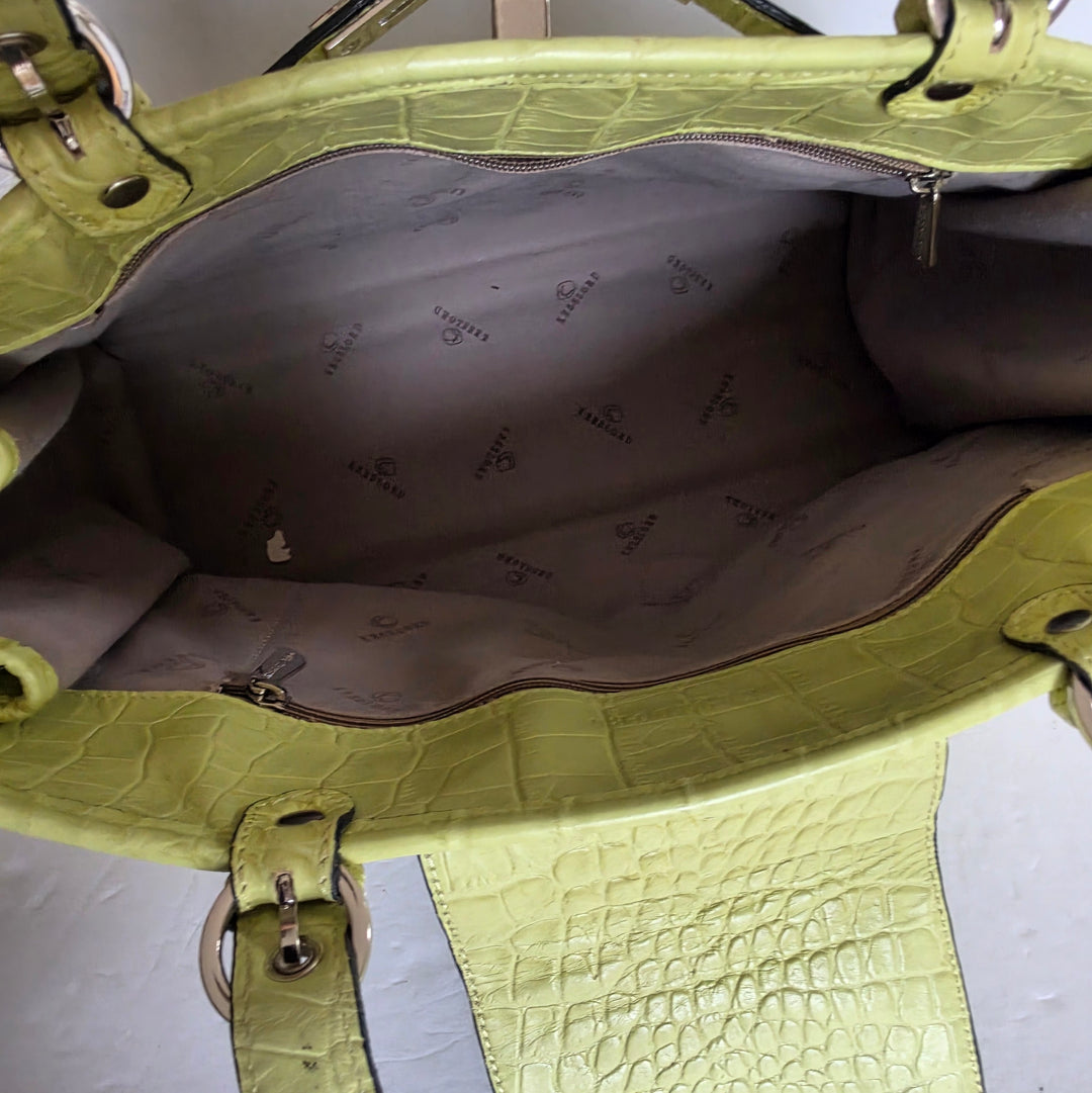Kesslord Camilia Embossed Leather Satchel