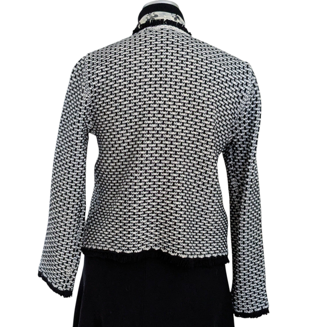 Tahari Tweed Open Blazer Size Large