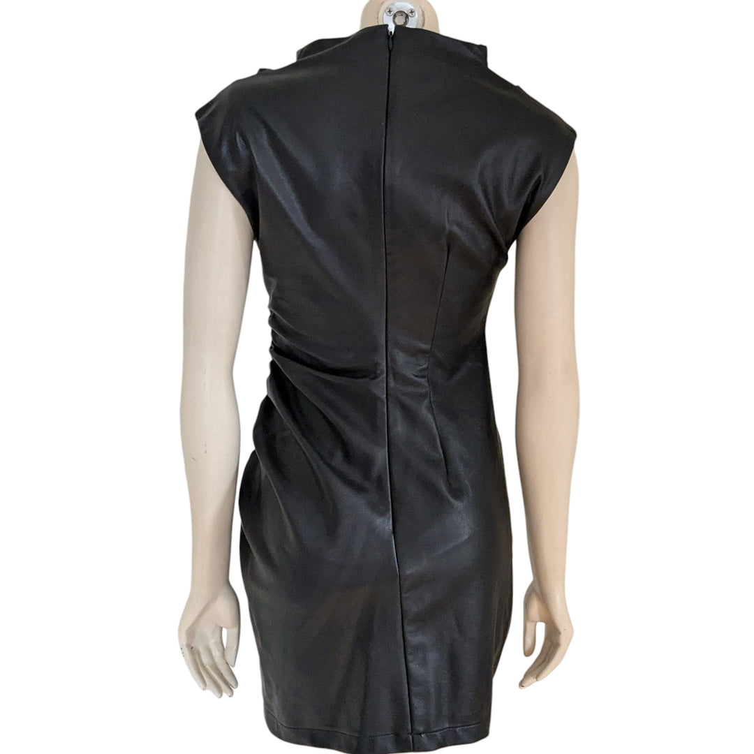 Anthropologie Faux Leather Mini Dress Size 0 Petite