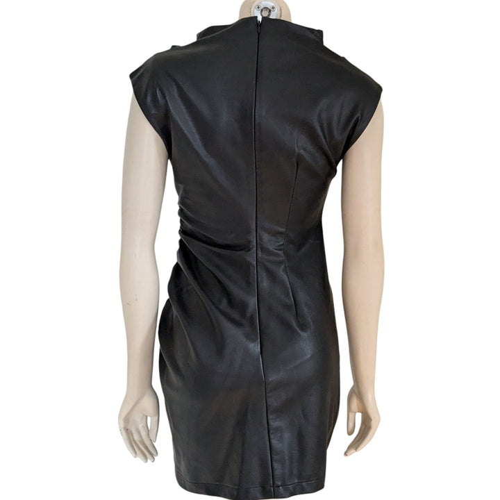 Anthropologie Faux Leather Mini Dress Size 0 Petite
